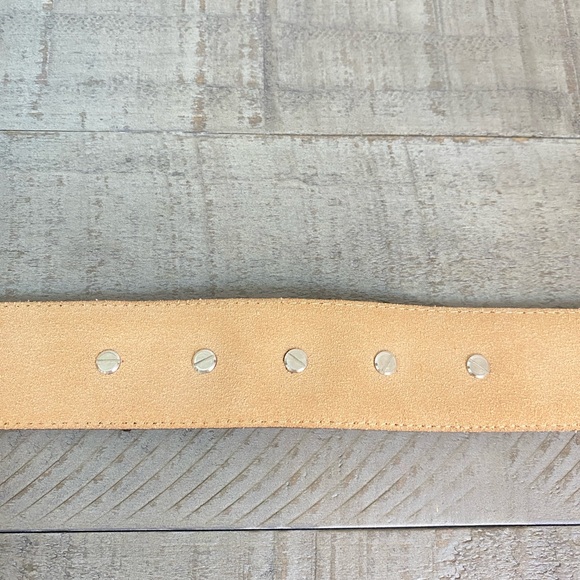 Vtg JUSTIN ODESSA STAR BROWN TOOLED LEATHER BELT Silver Buckle 1994 C10765 Sz 42 - Picture 14 of 17